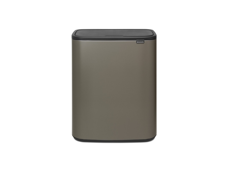 Brabantia Bo Touch Bin, 60 L, Rektangulær, Plast, Sort, Platin, Plast, 545 Mm