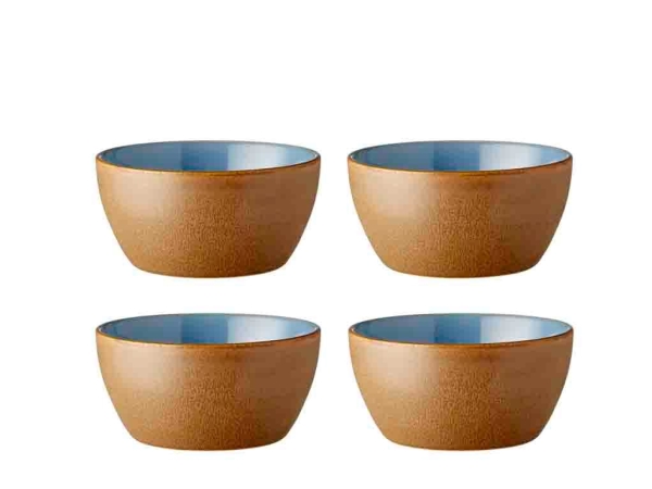 Bitz 28095, Snackskål, Rund, Stentøj, Blå, Træ, 12 Cm, 60 Mm
