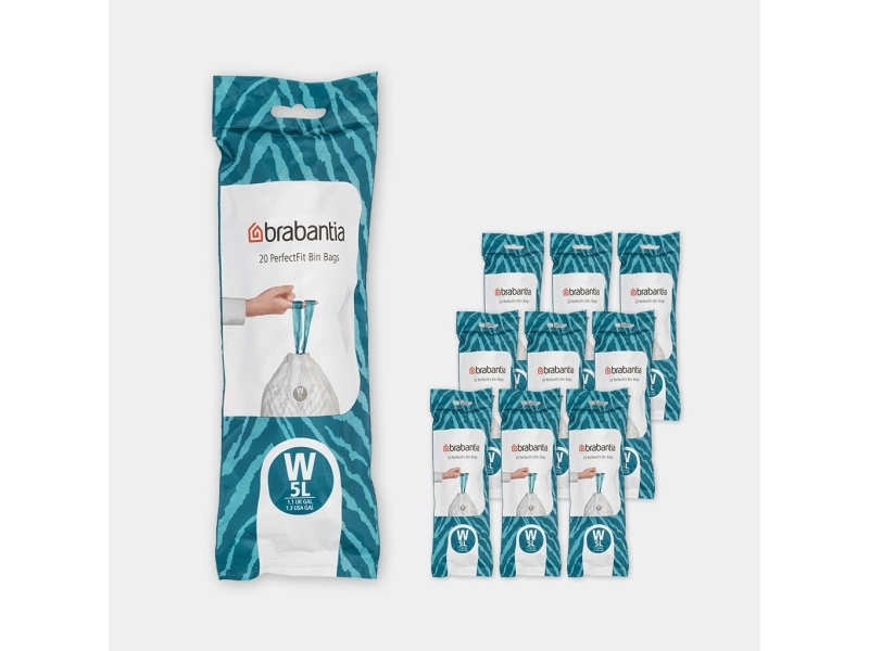Brabantia 137884, 5 L, Valkoinen, Muovi, Kiina, 340 mm, 295 mm