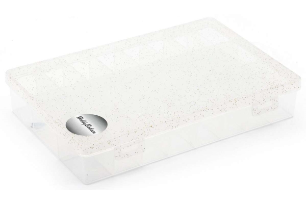 Opbevaringsboks Med 24 Rum 19X12x3,5Cm Klar M/Glimmer