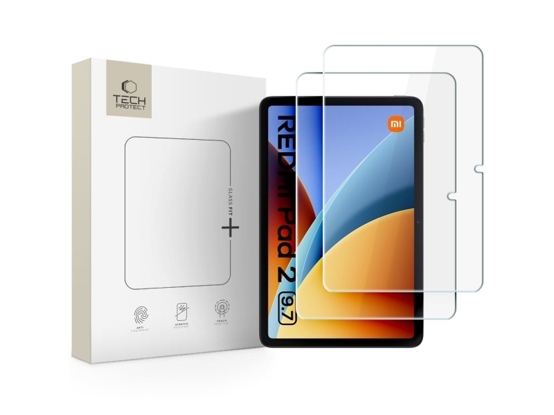 Panzerglas Tech-Protect Glass Fit+ 2Er-Set Für Xiaomi Redmi Pad 2 9.7" (Clear)