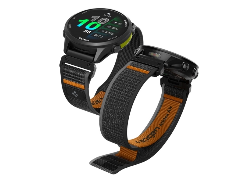 Spigen Athlex Air, Band, Smartwatch, Schwarz, Orange, Garmin, Garmin - Fenix 8 / Tactix 8 / Quatix 8 / Epix 2 / Epix Pro 2 (47Mm) Garmin - Fenix E /