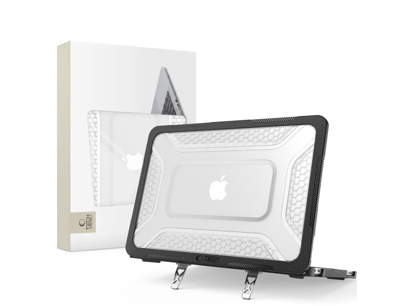 Tech-Protect Kevlar Pro Hülle Für Macbook Neo 13 2026 Matt Schwarz/Klar