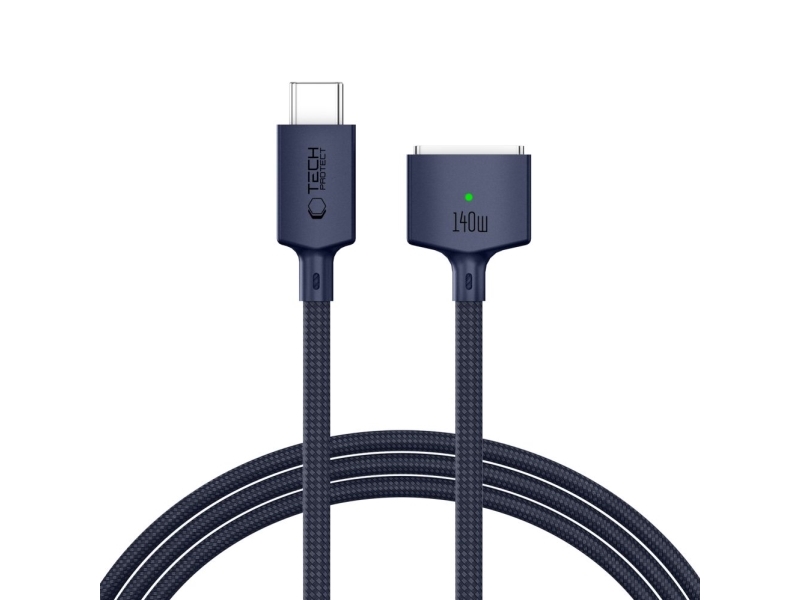 Netzkabel Adaptec Tech-Protect Mmc01 Ultraboost Magnetic Macbook Type-C Auf Magsafe 3 140W 200 Cm Midnight Blue