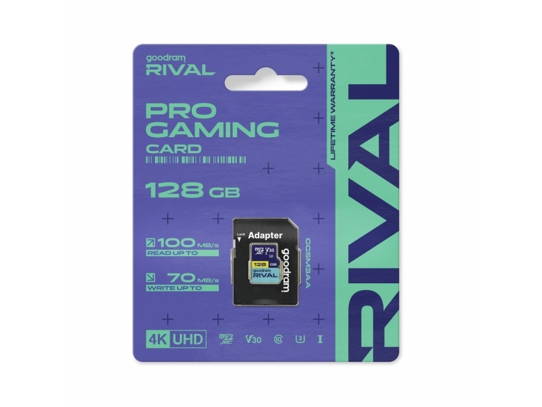 Microsd-Speicherkarte 128 Gb Rival Uhs-I V30 U3 C10, 100/70 Mb/S