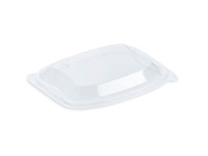 Låg Bistro Warm 1-rum Rektangulær L190xB155xH23mm PP med ventilationshul Klar,6 ps x 50 stk/krt