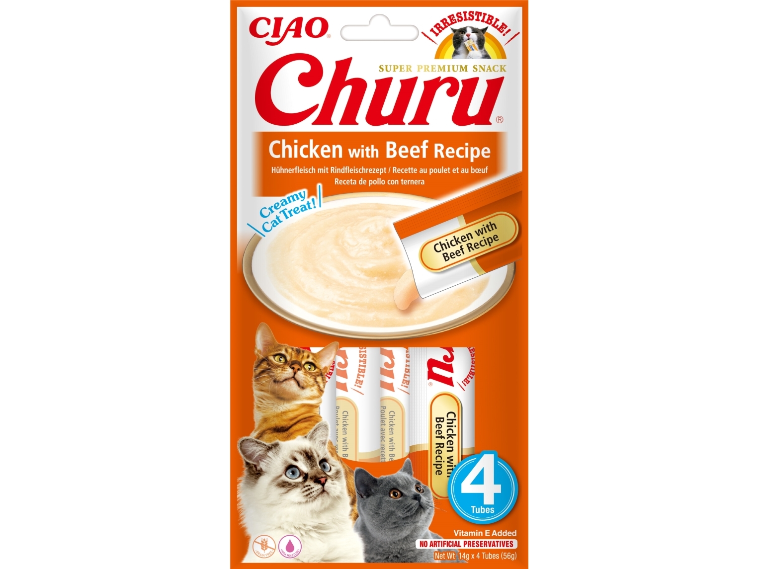 Churu Cat Cremy Chicken With Beef 4x14g | Sällskapsdjur - Katt - Kattgodis | GameStuff