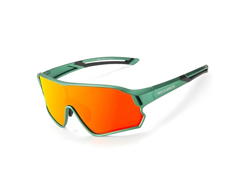 Rockbros 14110009002 polarized cycling glasses for children 8-14 years old - green