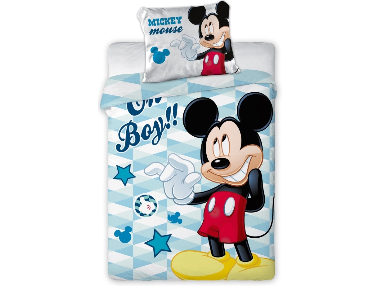 Mickey Mouse Junior Sengetøj 100x135 cm - 100 procent bomuld