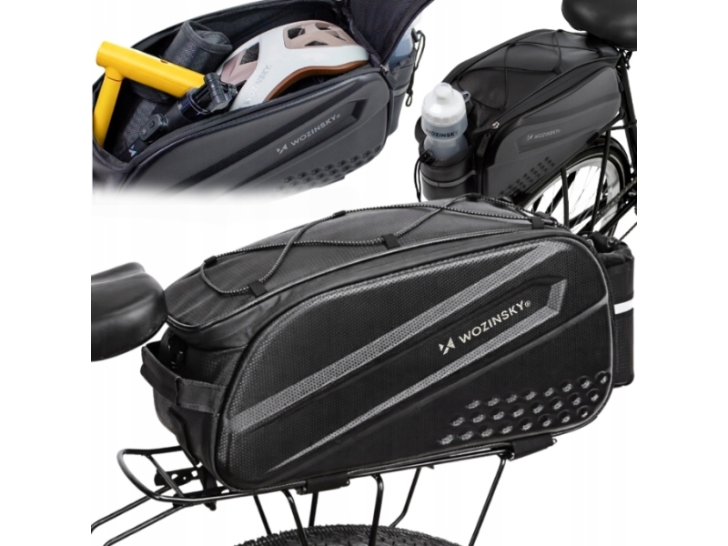 Wozinsky 5907769384905 cykeltaske & kurv Bagside 14 L Polyester, Polyurethan, EVA (ethylenvinylacetat) Sort