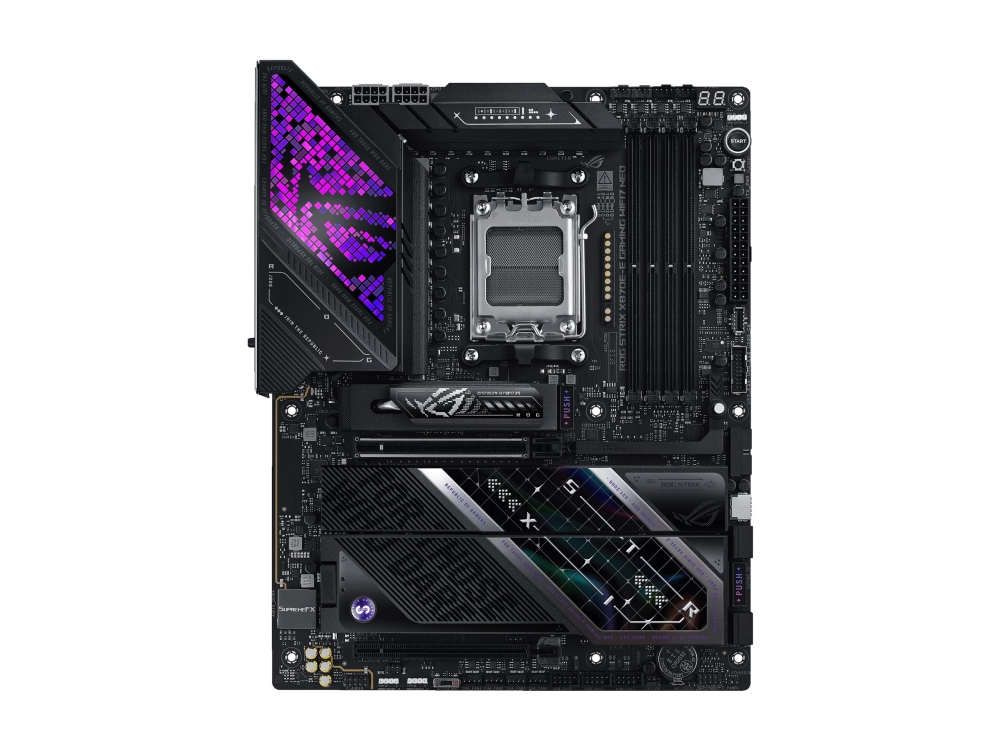Asus Rog Strix X870e-E Gaming Wifi7 Neo, Amd, Sockel Am5, Amd Ryzen 9000 Series, Amd Ryzen 8000 Series, Amd Ryzen 7000 Series, Ddr5-Sdram, 256 Gb, Di