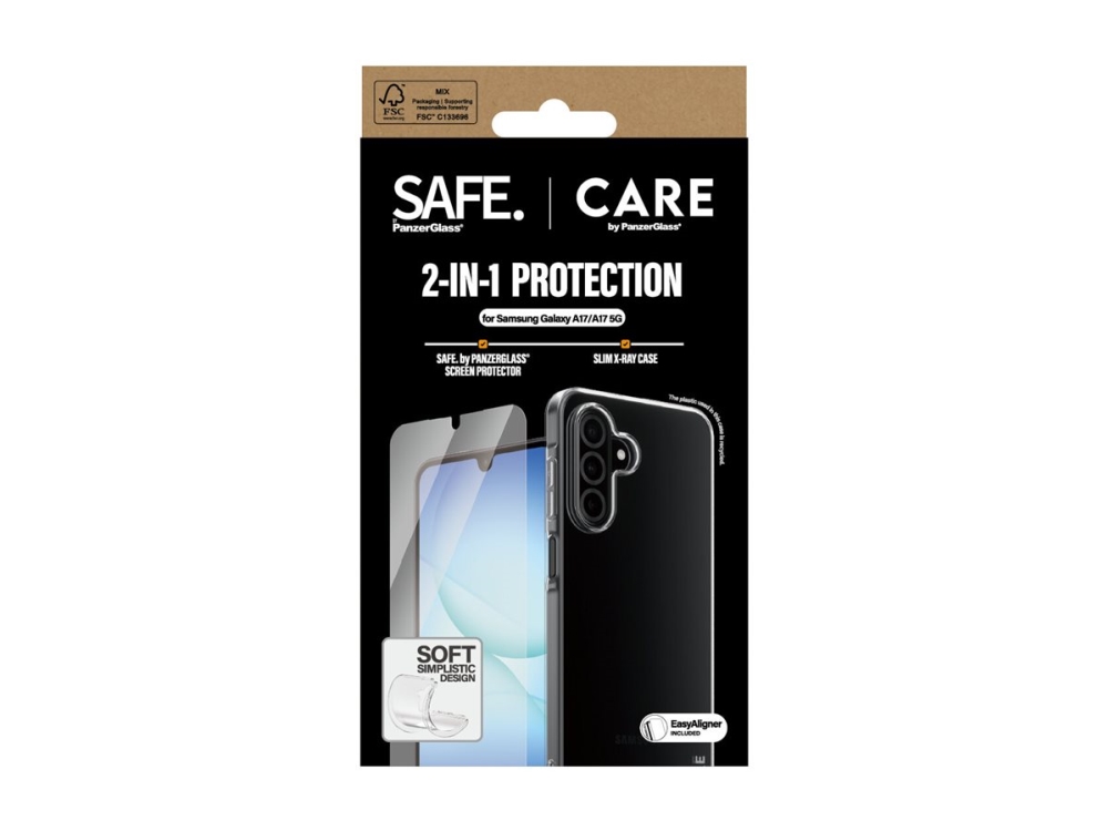 Panzerglass Safe. | Care By 2-In-1 Bundle Samsung Galaxy A17 | A17 5G, Samsung, Samsung - Galaxy A17 4G, Samsung - Galaxy A17 5G, Trockene Anwendu