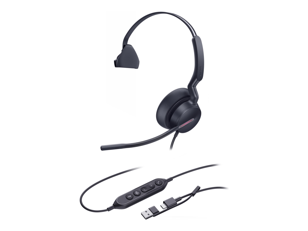 Yealink Uh46 Mono - Headset - På Øret - Kablet - Usb-A, Usb-C