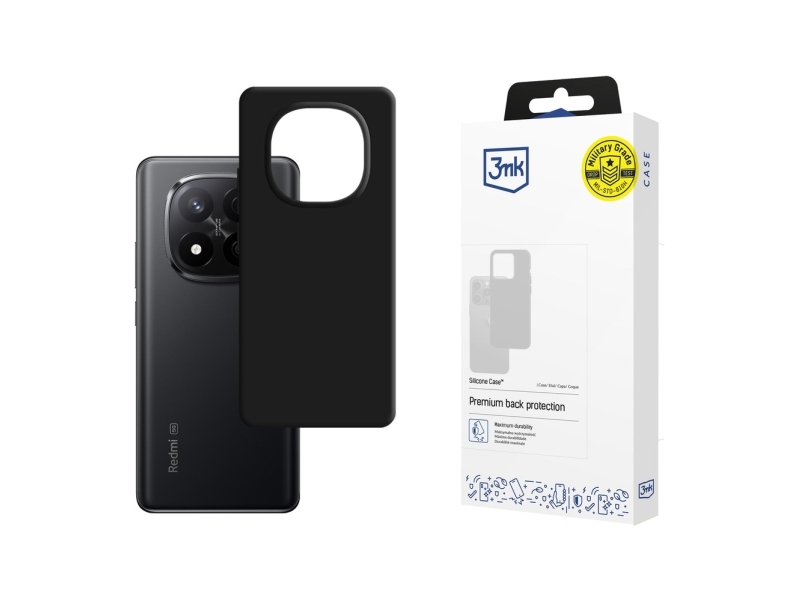 3Mk Silikonecover Til Xiaomi Redmi Note 14 Pro+ Sort