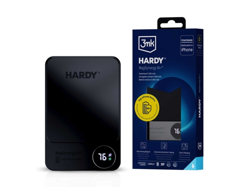 Tilbehør 3Mk Hardy Magsynergy Ni+ Powerbank 5.000 Mah 22,5 W Usb 1C1l-Black