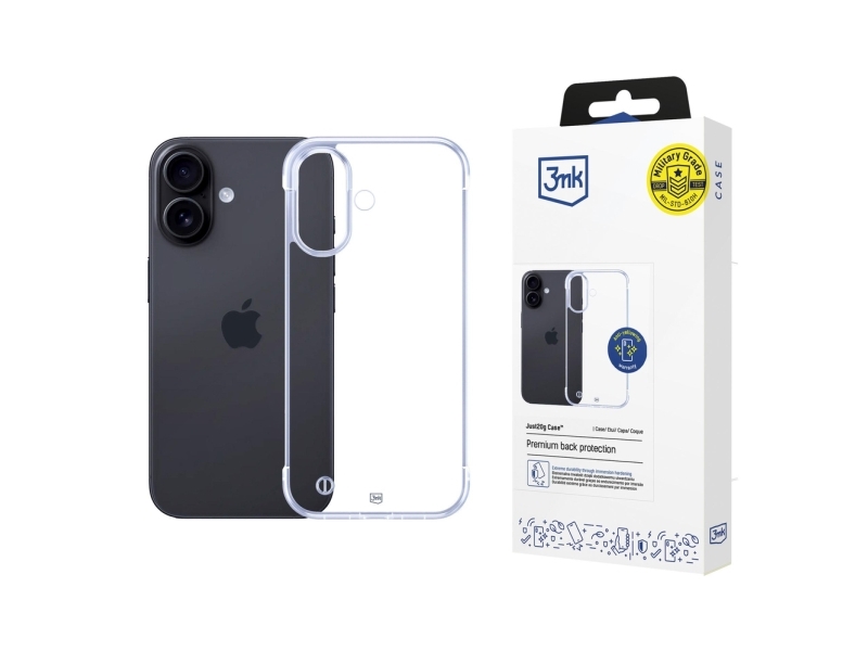 3Mk Just20g Clear Case Til Apple Iphone 16 Plus