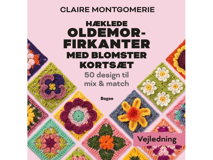 Hæklede Oldemorfirkanter Med Blomster - Kortsæt | Claire Montgomerie