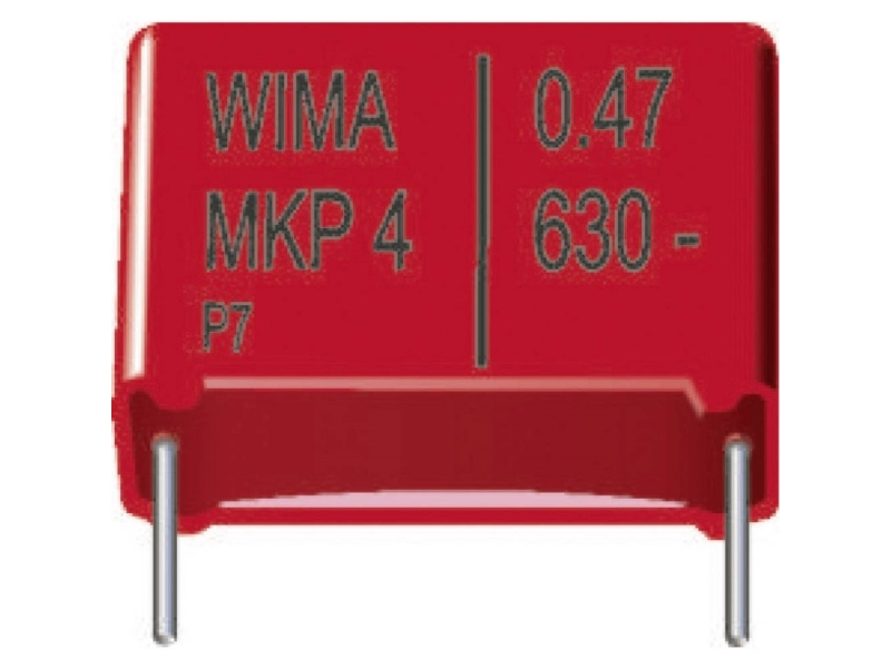 Wima MKP4J034705G00KSSD 1 stk MKP-foliekondensator med radial tråd 0.47 µF 630 V/DC 20 % 22.5 mm (L x B x H) 26.5 x 10.5 x 19 mm