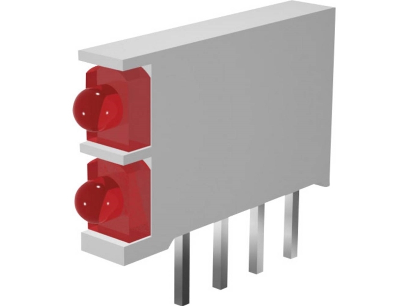 LED-komponent Dobbelt Rød, Gul (L x B x H) 15.5 x 2.5 x 12 mm Signal Construct DBI01301