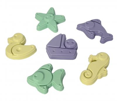 Plasto 2441ECO, Sand toy set, Vihreä, Purppura, Keltainen