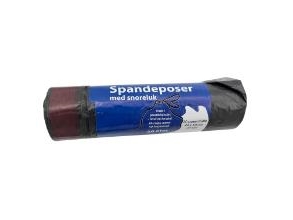 Spandepose 20Ltr B440xl500mm 18My Mdpe Med Snoreluk Grå,20 Stk/Rl - (20 Stk.)
