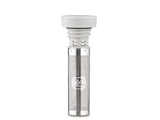24Bottles INFUSER LID GREY, Drinking bottle lid, Grå, Silver, Silikon, Rostfritt stål, 60 mm, 46 g, 1 styck | Sport & Träning - Tillbehör - Drickflaskor | GameStuff
