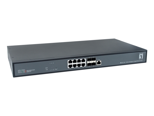 Levelone Xel-1291, Administreret, L3, 10G Ethernet (100/1000/10000), Fuld Duplex, Stativ-Montering, 1U