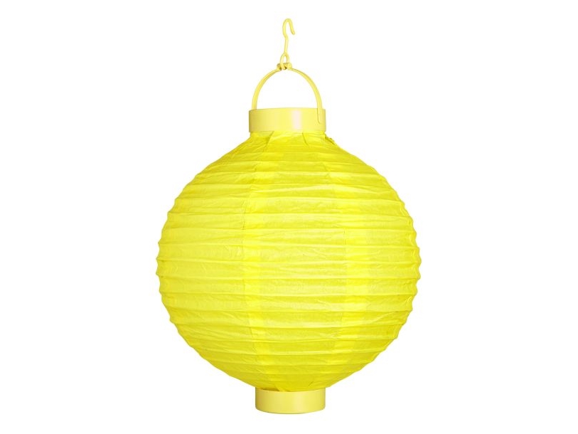 Gul LED papirlampe, 30 cm