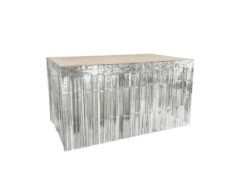 Silver folie-bordskjol, 300 x 74 cm | TV, Ljud & Bild - Musikstudio - Effekt utrustning | GameStuff