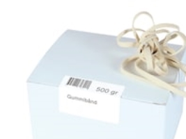 Gummiband, 120 x 5 mm, vita, 500 g | Papper & Emballage - Förpackning - Garn & Resårer | GameStuff