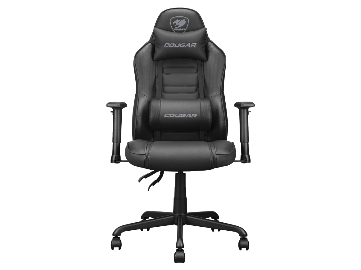 Cougar Fusion S Black, Pc Gaming Chair, 120 Kg, Padded Seat, Padded Backrest, Universal, Black