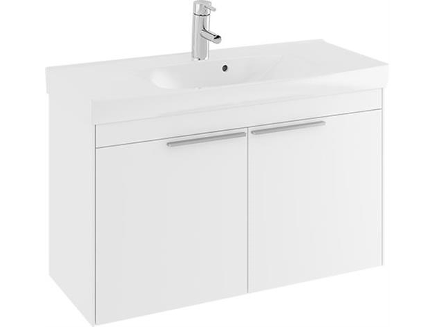 Ifö Sense møbelpak 90cm,Spira - Compact hvid, H:59cmB:90cm D:36cm, Spira håndvask & 2låger