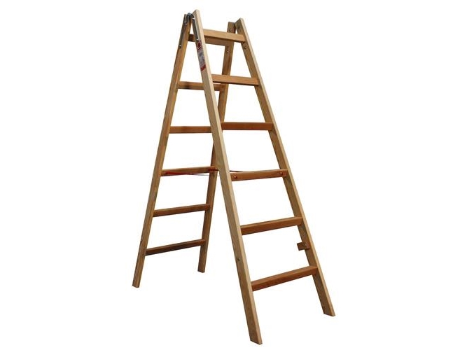 Jumbo wienerstige 2x6 trin - 1,64 m massiv træ