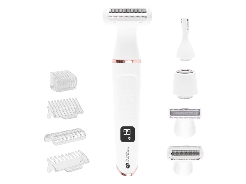 Rio Go Smooth 4-in-1 Lady Shaver Bikini Trimmer, Folie shaver, 1 hoved(er), Hvid, Trådløs, Batteri, Indbygget batteri