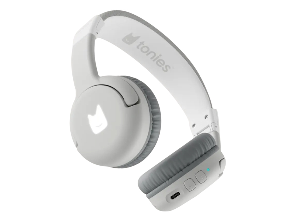 tonies 10003273, Trådløs, Musik/hverdag, 120 g, Hovedtelefoner, Grå, Hvid