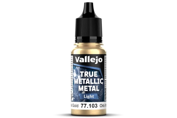 Vallejo Vallejo: 77.103 - True Metallic Metal - Light - Imperial Gold (18 ml) | Hobby - Färg vattenbaserad - Metallfärg | GameStuff