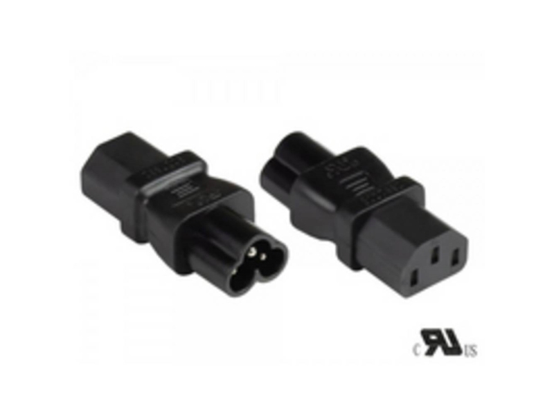 Stromadapter Kaltgeräte-Stecker C6 (Gerade) An Kaltgeräte-Buchse C13 (Gerade), Ul, Schwarz, Good Connections (Pa-0630S)