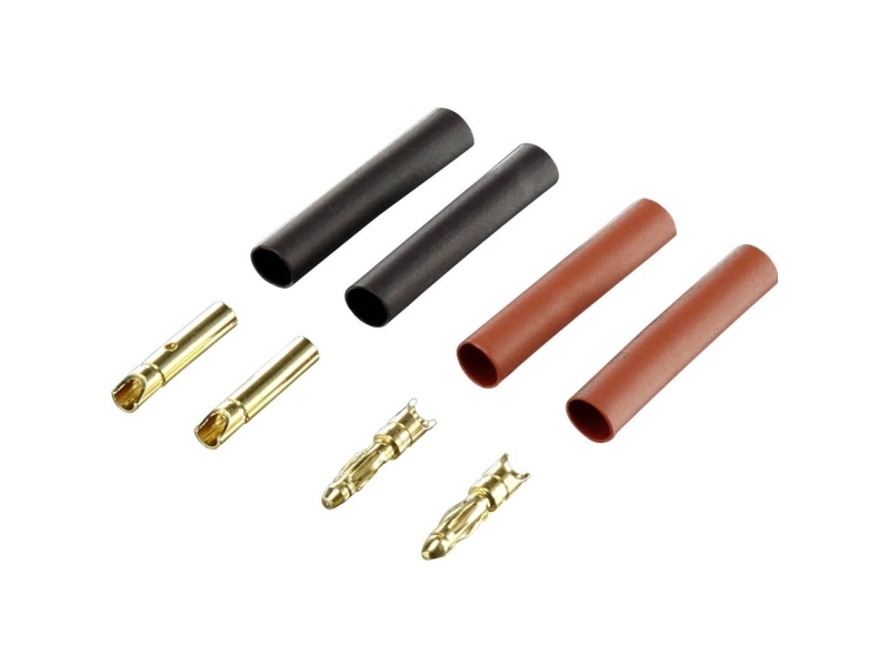 Reely 1373188 Han-batteristik 2 mm forgyldt 2 par - Karakteristika for model-stik: forgyldt - Stik-system: 2 mm (1373188)