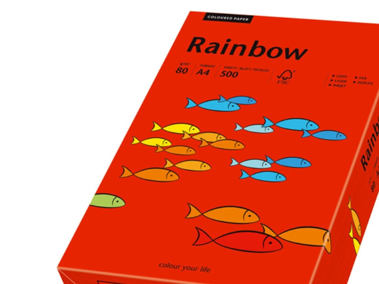 Papyrus Rainbow A4 500Er, Universal, A4 (210X297 Mm), Matte, 500 Blätter, 80 G/M², Rot
