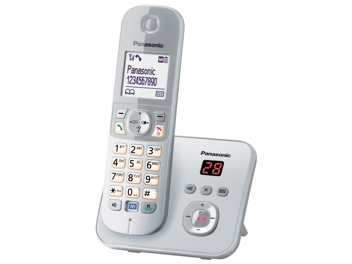 Panasonic KX-TG6821GS, DECT-telefon, 120 poster, Namn och uppringnings-ID, Silver | Tele & GPS - Fast & IP telefoner - Alla fast telefoner | GameStuff