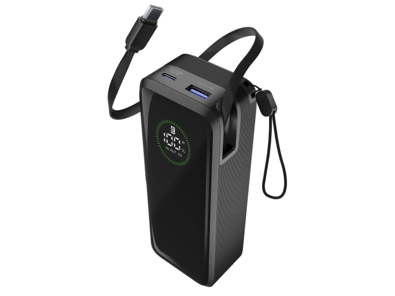 Cellularline Power Bank Roller 20000, 20000 Mah, Schwarz