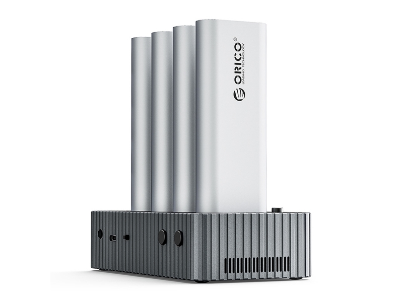 Orico Dockingstation Für Laufwerke Mit Klonfunktion: 4X M.2 Nvme (Grau)