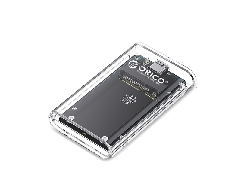 Msata Usb-C 3.2 5Gbps Laufwerkstasche - Transparent
