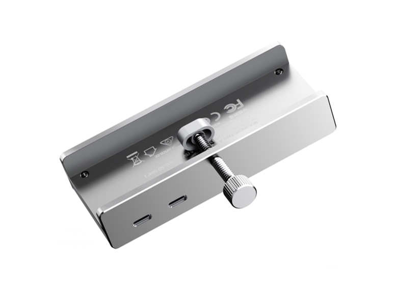 Orico Usb-Hub Klemmbefestigung Eingang Usb-C / Ausgang 2X Usb-A 3.0 + Sd&Tf + 3,5-Mm Audio - Silber