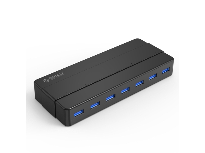 Usb-A 3.0 Hub Mit 7 Anschlüssen - Schwarz