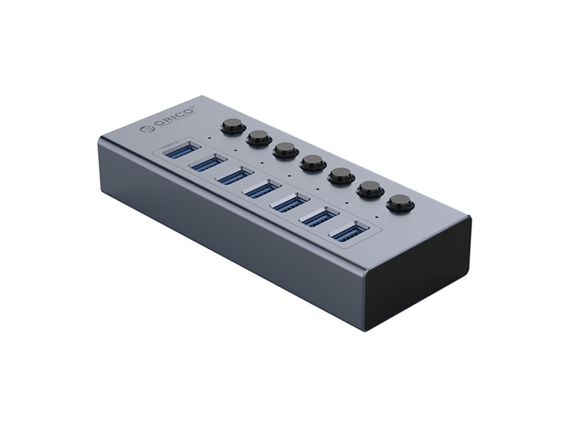 Usb-Hub Orico Hub Bt2u3-7Ab Mit Schaltern 7X Usb-A - Grau