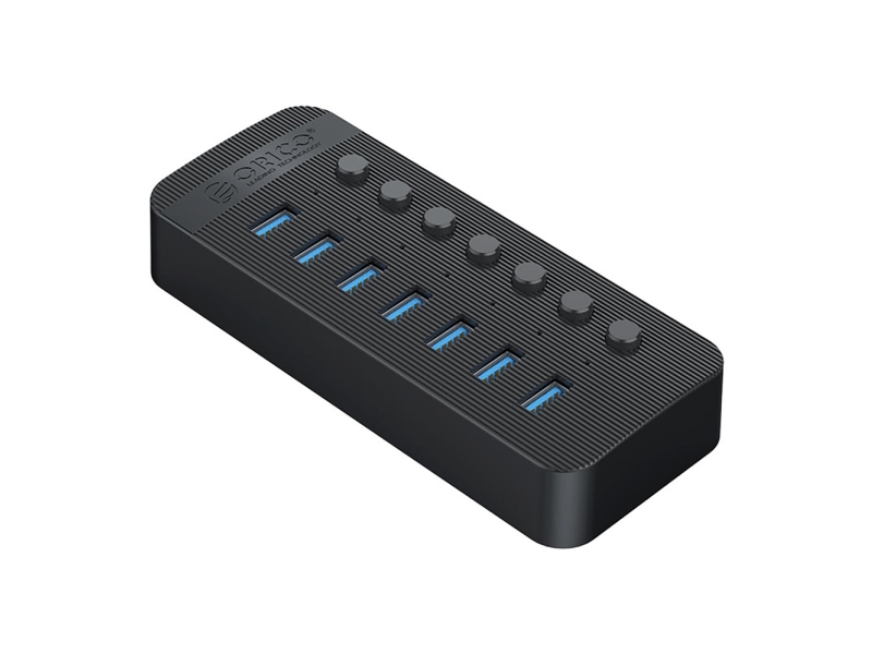 Orico Usb-Hub 7 Ports Mit Schalter Usb-A 3.0 - Schwarz