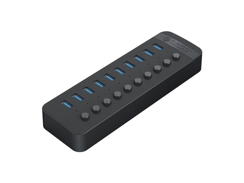 Orico Usb-Hub Ct2u3-10Ab Mit Schaltern - 10X Usb-A - Schwarz