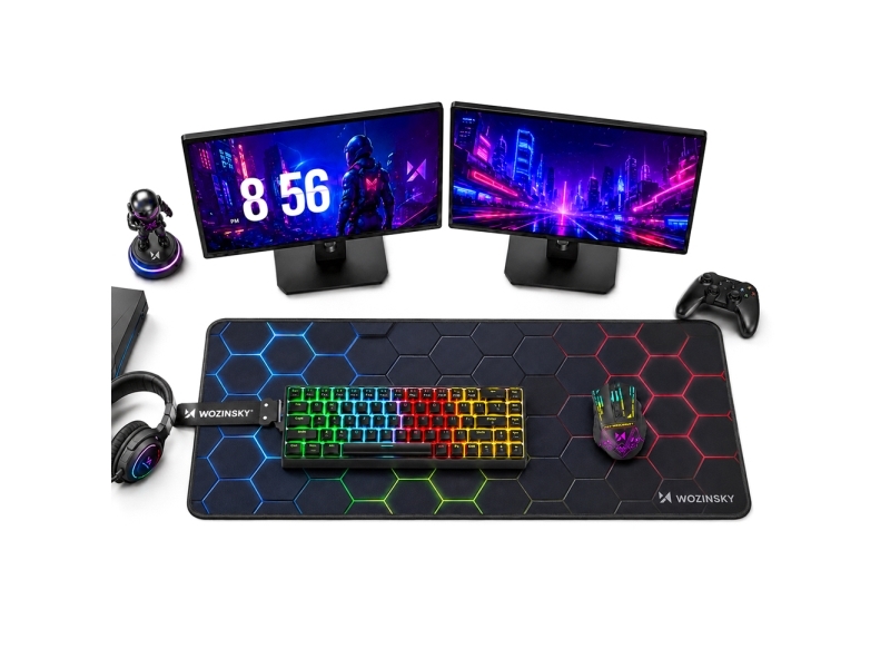 Wozinsky WPD-B800 Gaming Desk Pad 800x300mm Waterproof with Pattern - Black