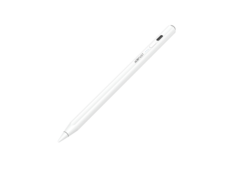 Acefast V2 Kapacitiv Stylus Til Ipad Med 2 Udskiftelige Spidser - Hvid